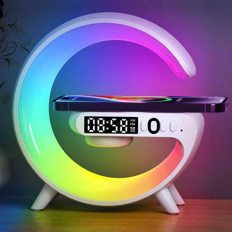 Carregador Wireless RGB More+ compatível com iPhone Samsung Xiaomi